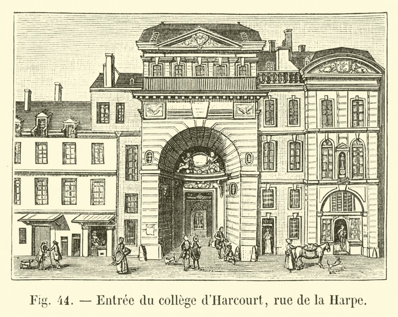 Sisäänkäynti Harcourt Collegeen, rue de la Harpe tekijältä French School