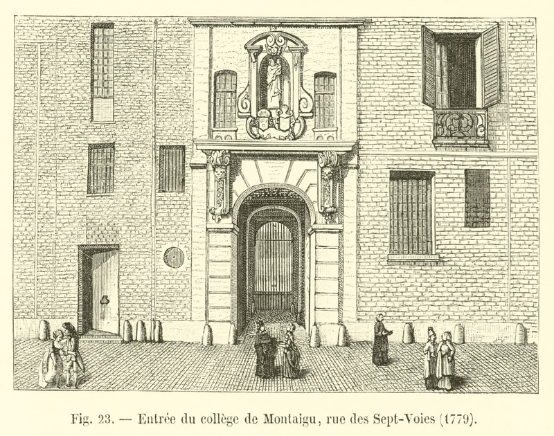 Sisäänkäynti Montaigun yliopistoon, rue des Sept-Voies, 1779 tekijältä French School