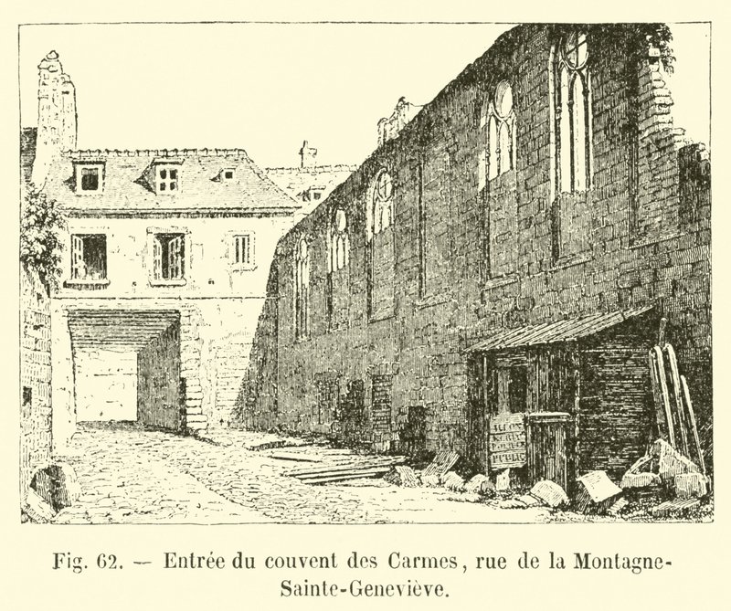 Sisäänkäynti karmeliittiluostariin, rue de la Montagne-Sainte-Genevieve tekijältä French School