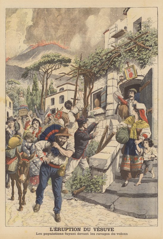 Vesuviuksen purkautuminen (värilitro) tekijältä French School