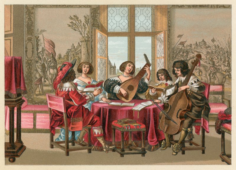 Eurooppa XVII vuosisadan puku tekijältä French School