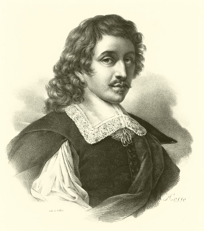 Eustache Le Sueur tai Lesueur, muotokuva (kaiverrus) tekijältä French School