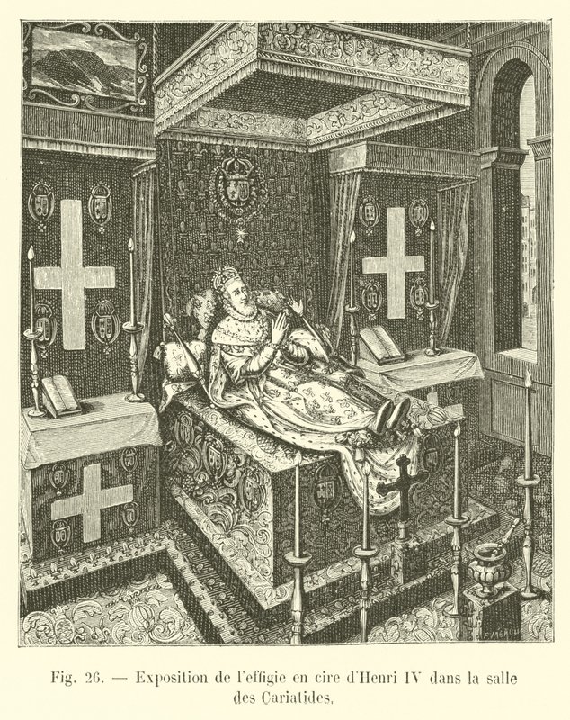 Henri IV:n vahakuvan näyttely Salle des Cariatidesissa tekijältä French School