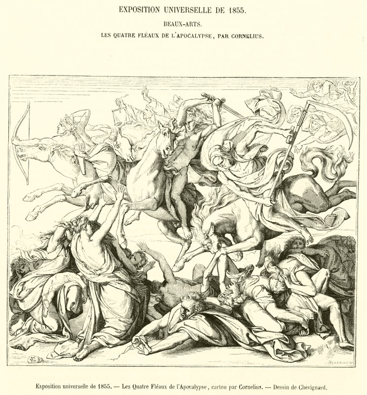 Universaali näyttely 1855, The Four Plagues of the Apocalypse (kaiverrus) tekijältä French School