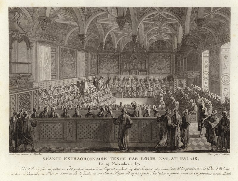 Ludvig XVI:n ylimääräinen istunto Versaillesin palatsissa tekijältä French School