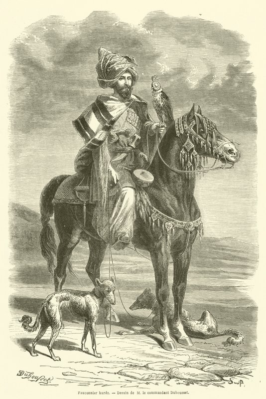 Kurdish Falconer (kaiverrus) tekijältä French School