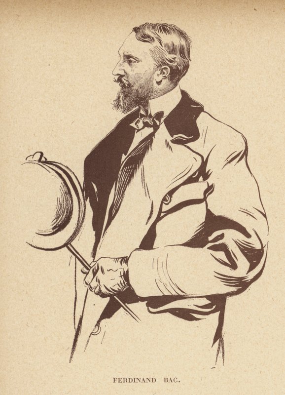 Ferdinand Bac, ranskalainen pilapiirtäjä (litografia) tekijältä French School
