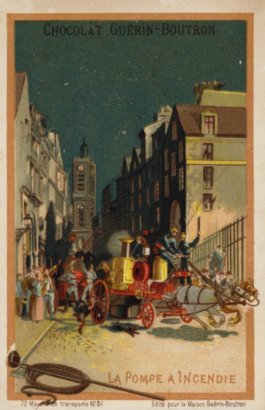 Paloauto (chromolitho) tekijältä French School