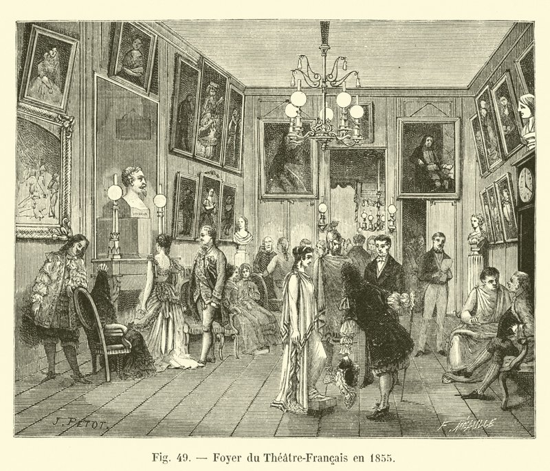 Theatre-Francaisin aula vuonna 1855 tekijältä French School