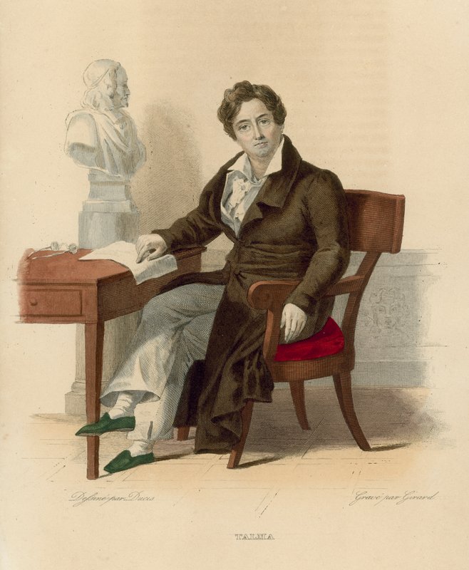 Francois-Joseph Talma (värillinen kaiverrus) tekijältä French School