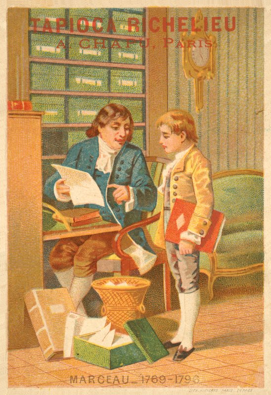 Francois Severin Marceau-Desgraviers, ranskalainen kenraali (chromolitho) tekijältä French School