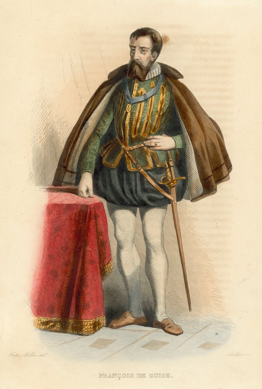 Francois de Guise (värillinen kaiverrus) tekijältä French School