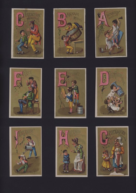 Ranskan sarjakuvaaakkoset (väri litho) tekijältä French School