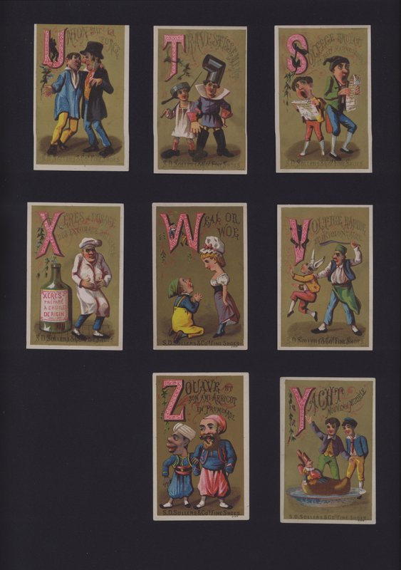 Ranskan sarjakuvaaakkoset (väri litho) tekijältä French School