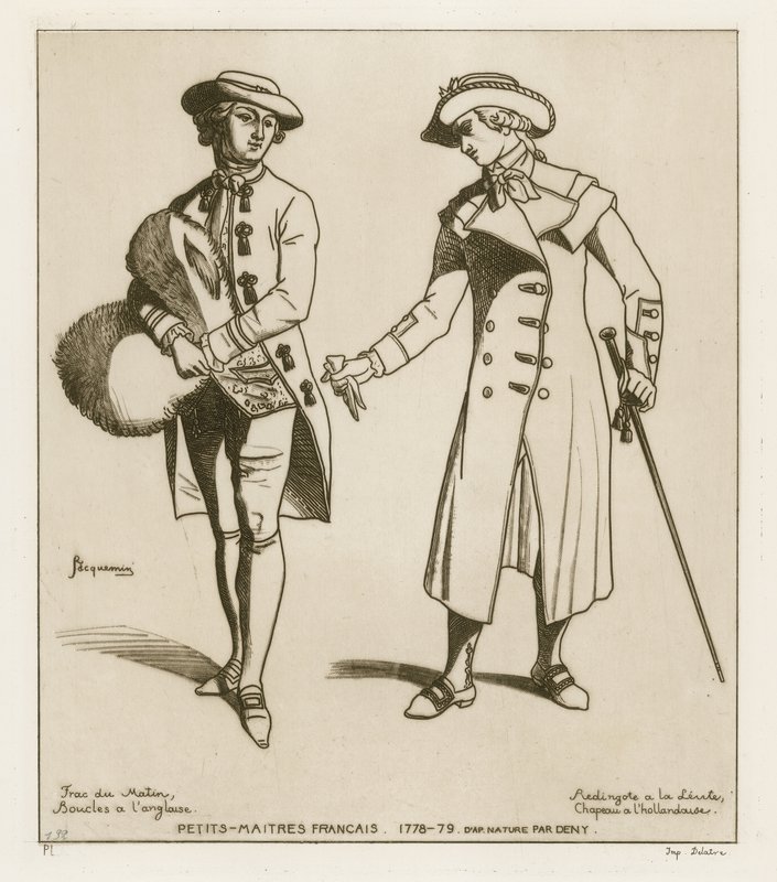 Ranskalaiset dandyt, 1778-79 tekijältä French School