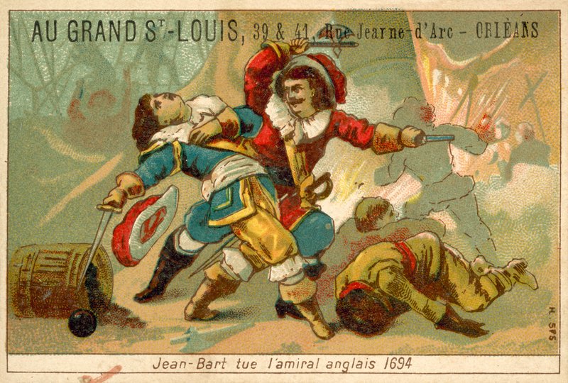 Ranskan laivaston komentaja ja yksityismies tappoi englantilaisen amiraalin, 1694 tekijältä French School