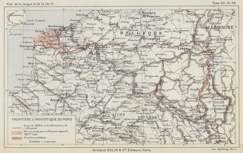 Pohjoinen kielellinen raja (väri litho) tekijältä French School