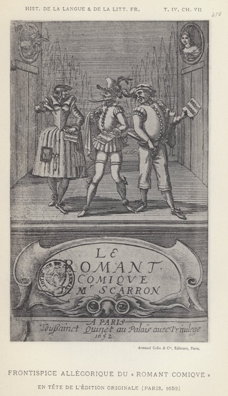 Roomalaisen sarjakuvan allegorinen etukappale (litho) tekijältä French School