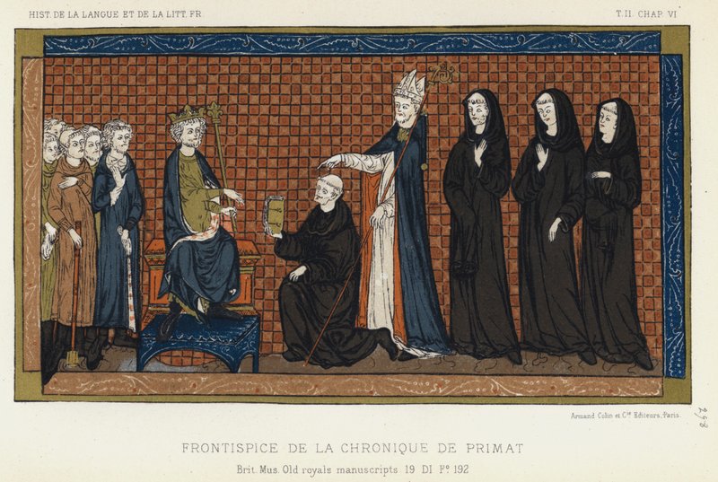The Primate Chroniclen etukappale (väri litho) tekijältä French School