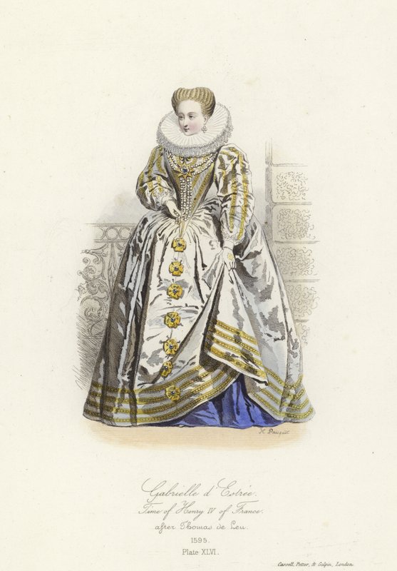 Gabrielle dEstrees, ranskalaisen Henrik IV:n rakastajatar tekijältä French School
