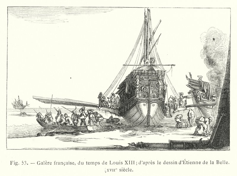 Ranskalainen keittiö, Ludvig XIII:n ajoilta; Etienne de la Bellen piirustuksen jälkeen, 1600-luku (kaiverrus) tekijältä French School