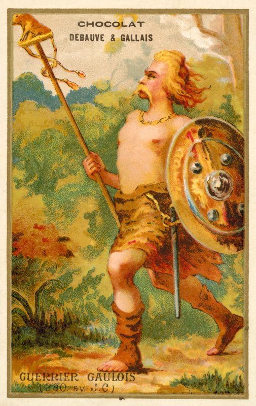 Gallialainen soturi, 390 eKr. (chromolitho) tekijältä French School