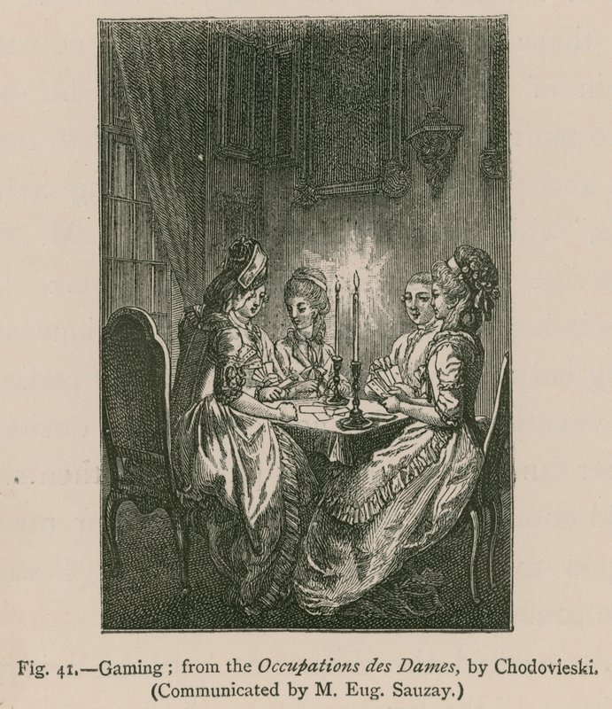 Pelit; Chodovieskin teoksesta Occupations des Dames tekijältä French School