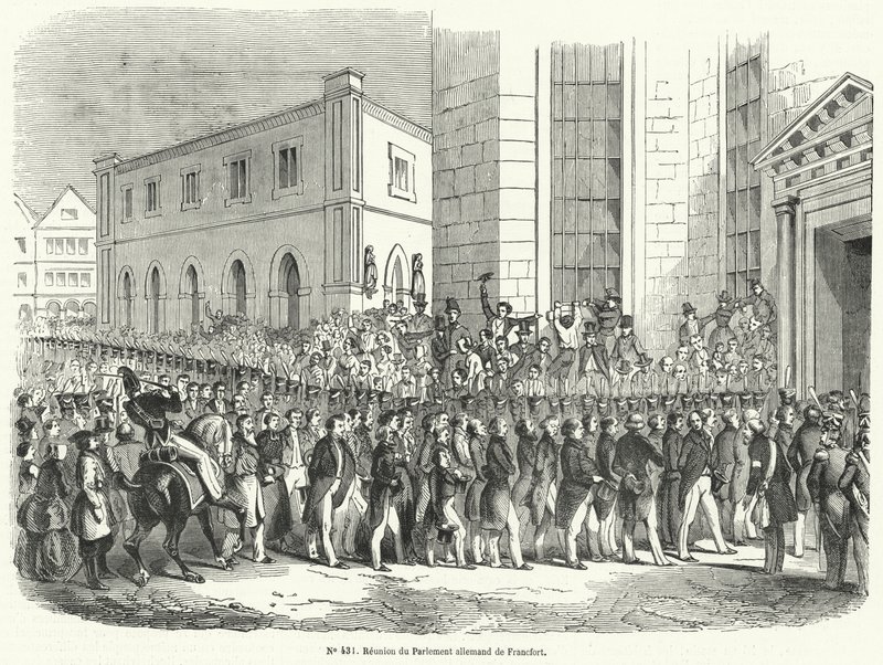 Saksan parlamentin kokoontuminen Frankfurtissa tekijältä French School
