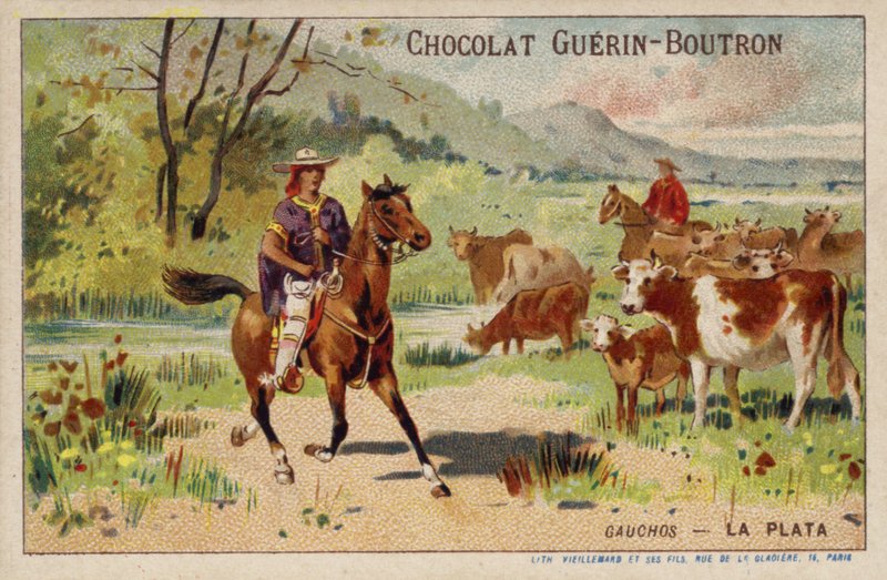 Gauchos, Argentiina (chromolitho) tekijältä French School