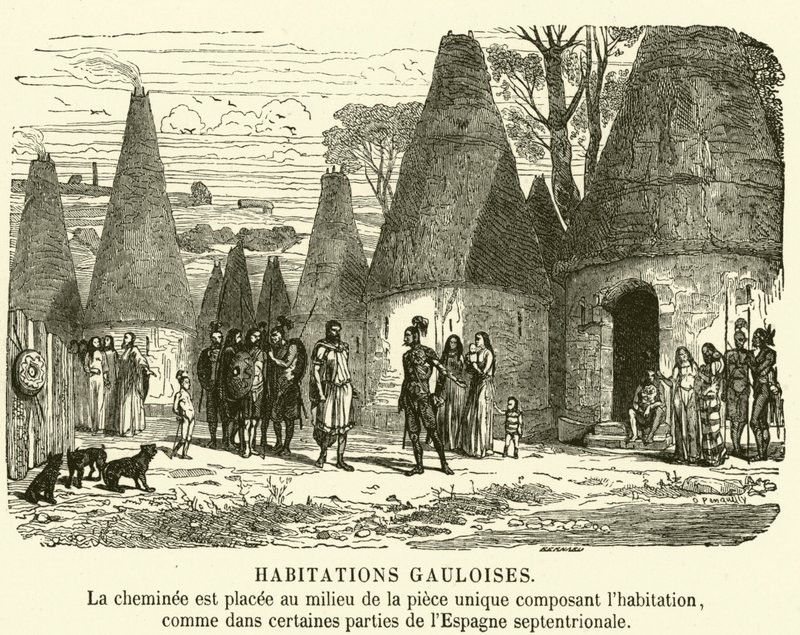 Gallialaiset talot (kaiverrus) tekijältä French School