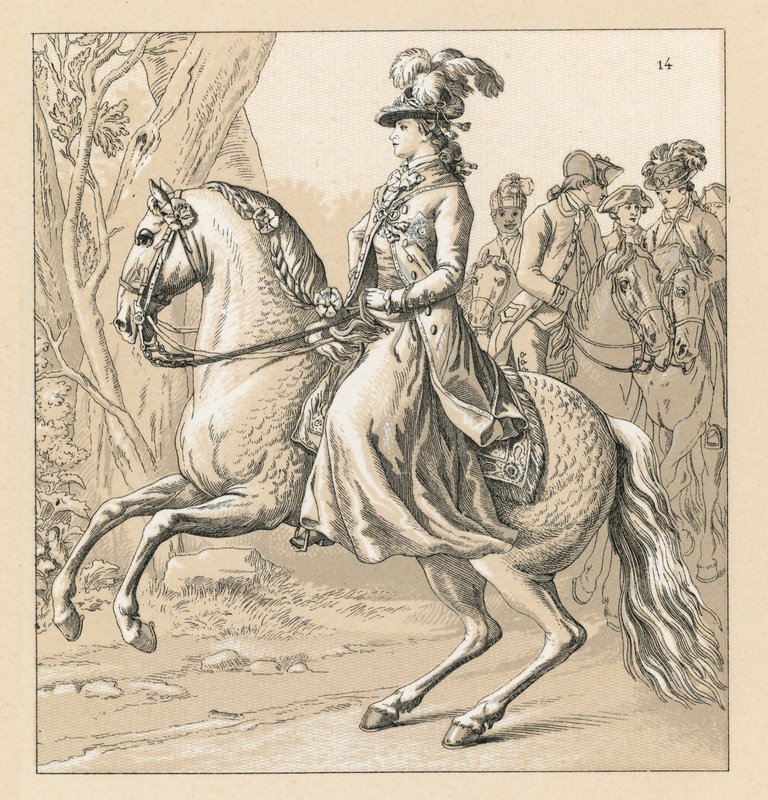 Saksa XVII-XVIII vuosisadan puku tekijältä French School
