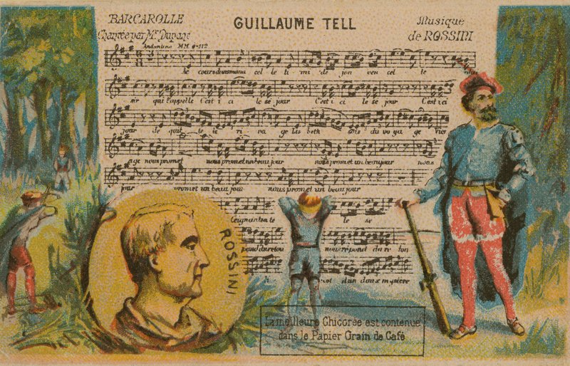 Gioachino Rossini, 1800-luvun italialainen säveltäjä ja musiikki hänen oopperastaan William Tell tekijältä French School