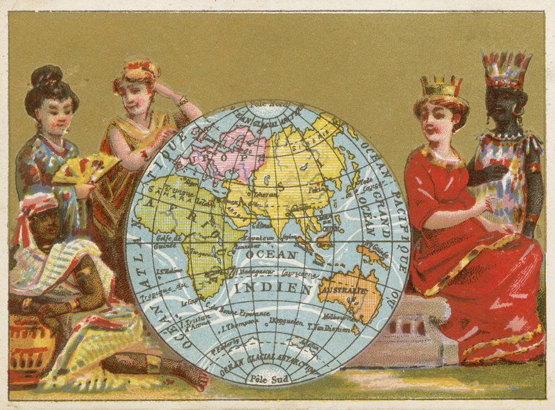 Globe - 1800-luvun ranskalainen kauppakortti tekijältä French School