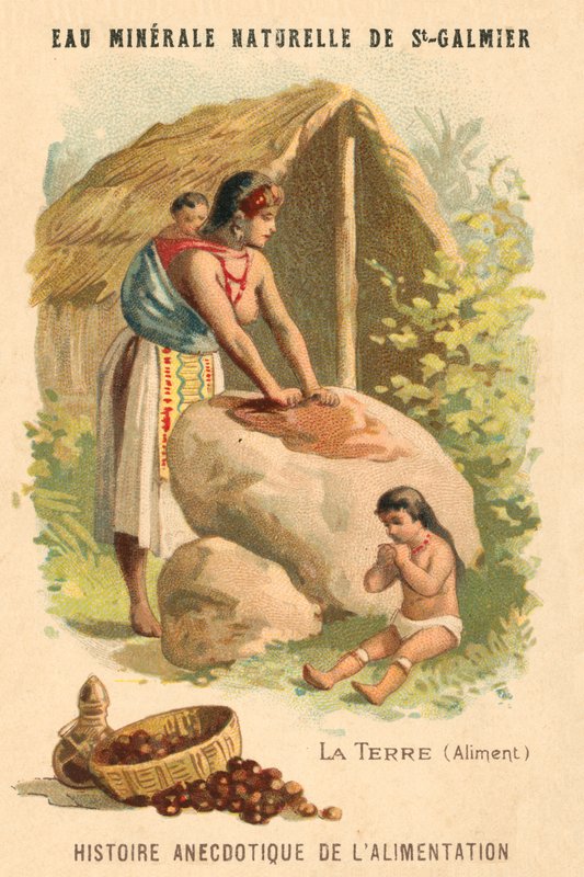 Maapähkinät (chromolitho) tekijältä French School