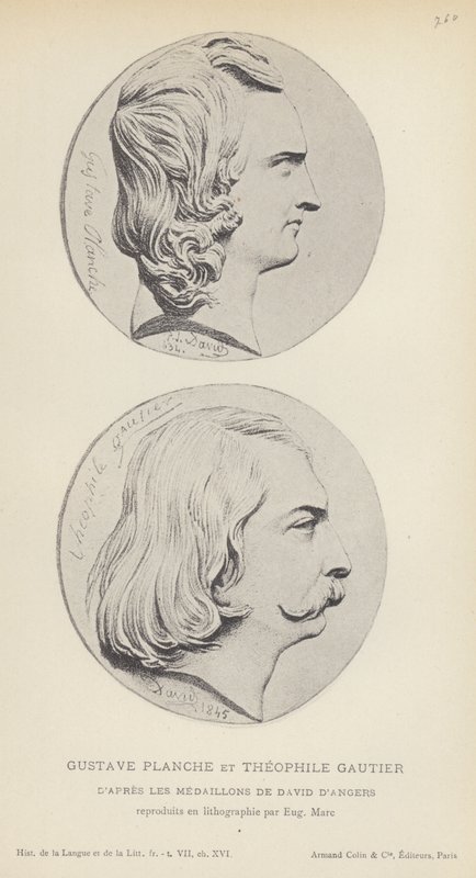 Gustave Planche ja Theophile Gautier (litho) tekijältä French School