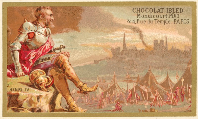 Henrik IV Ranskalainen (chromolitho) tekijältä French School