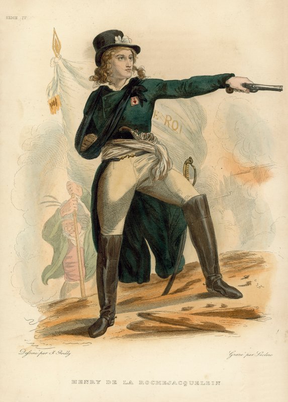 Henry de la Rochejacquelein (värillinen kaiverrus) tekijältä French School