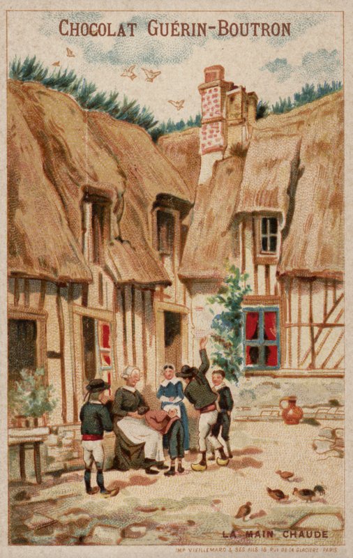 Kuumien käsien peli (chromolitho) tekijältä French School