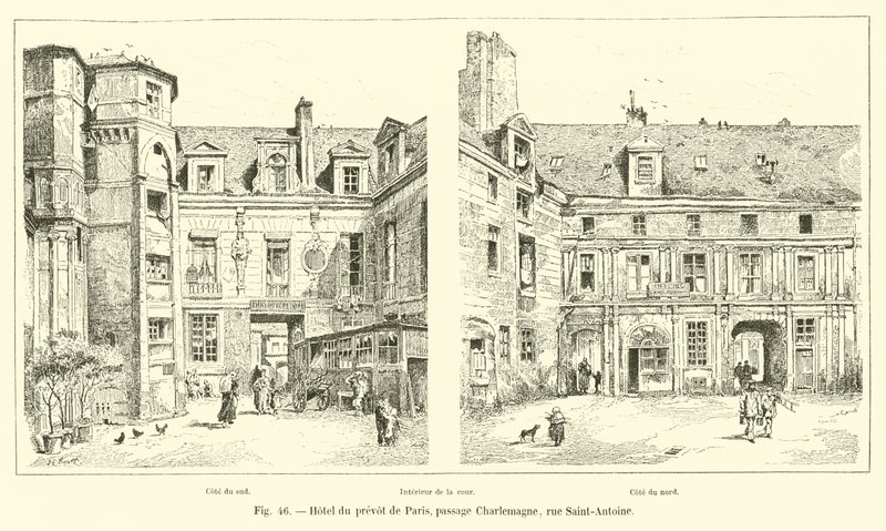 Hotel du prevot Pariisissa, passage Charlemagne, rue Saint-Antoine tekijältä French School