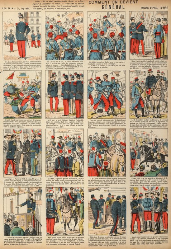 Kuinka tulla kenraaliksi (värillinen kaiverrus) tekijältä French School