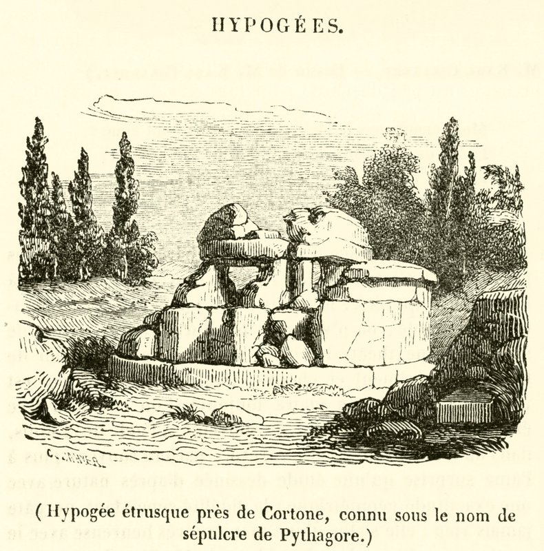 Hypogee etrusque pres de Cortone, connu sous le nom de sepulcre de Pythagore (kaiverrus) tekijältä French School
