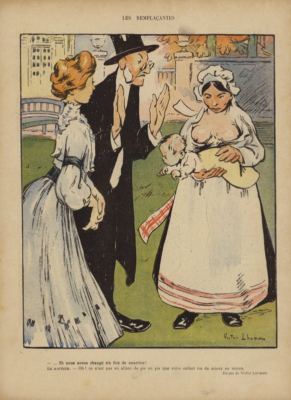 Kuvitus Le Rirelle (väri litho) tekijältä French School