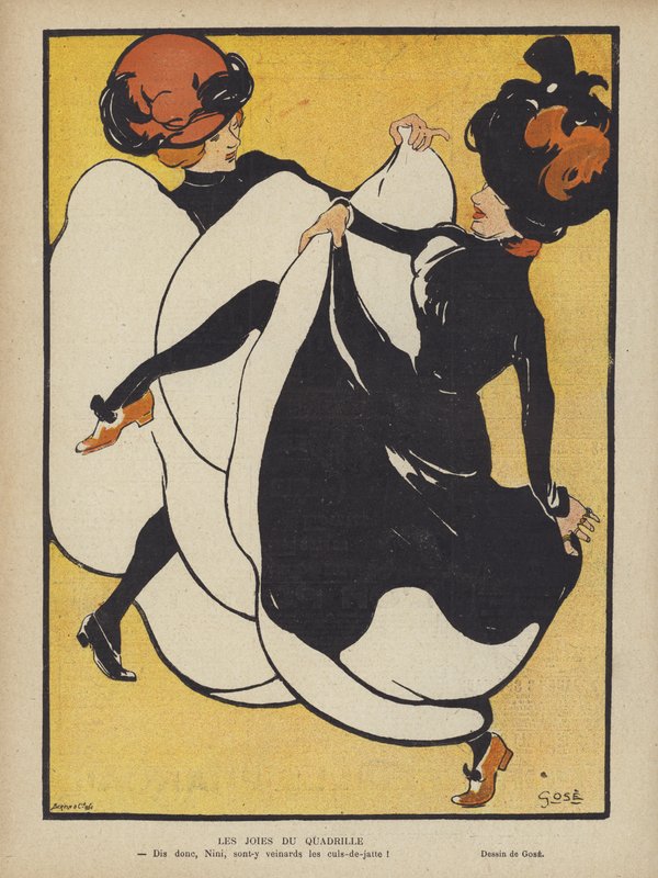 Kuvitus Le Rirelle (väri litho) tekijältä French School