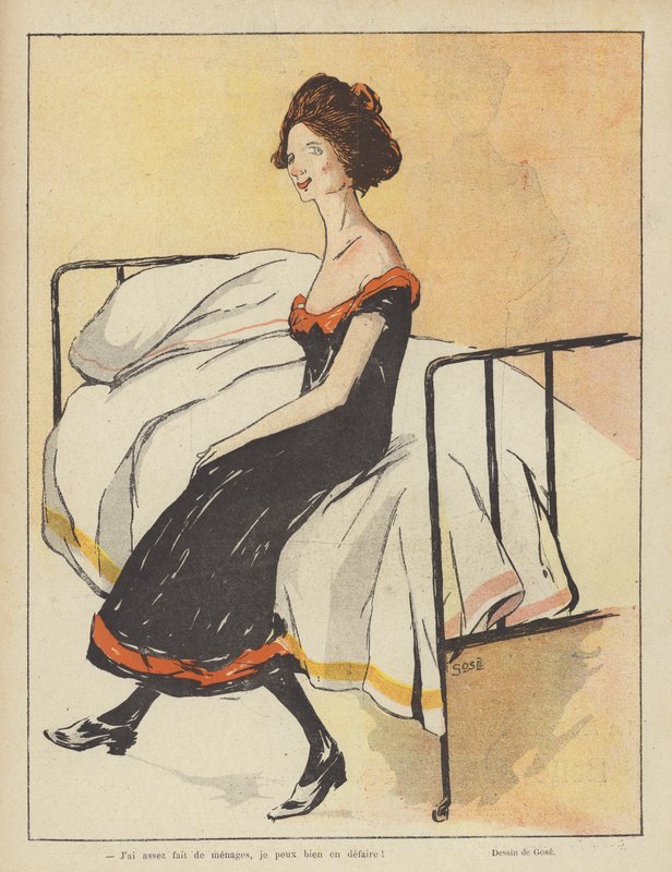 Kuvitus Le Rirelle (väri litho) tekijältä French School