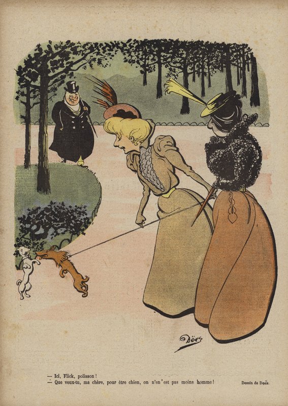 Le Rire -lehden kuvitus (värilitro) tekijältä French School