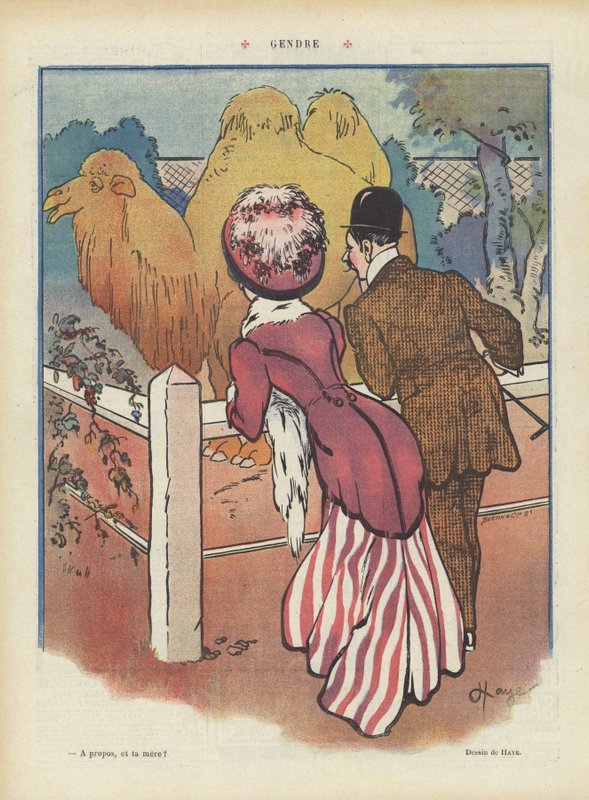 Kuvitus Le Rirelle (väri litho) tekijältä French School