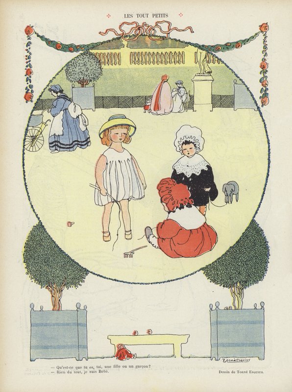 Kuvitus Le Rirelle (väri litho) tekijältä French School