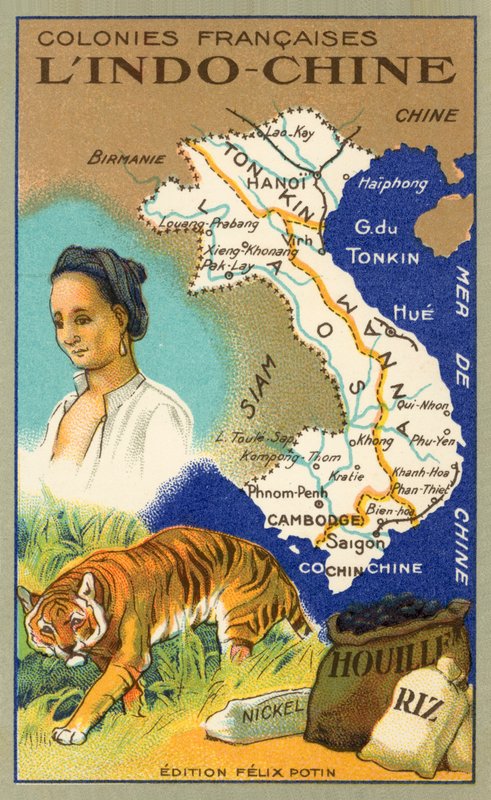 Indokina (chromolitho) tekijältä French School