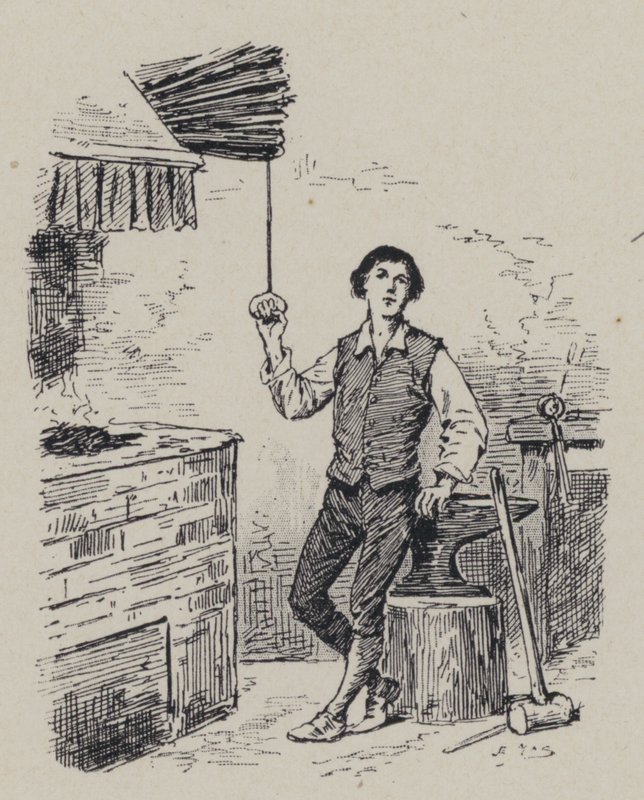 Italialainen säveltäjä Gioachino Rossini poikana (kaiverrus) tekijältä French School