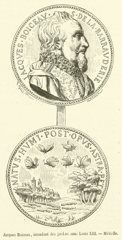 Jacques Boiceau, Ludvig XIII:n puutarhojen intendantti, Medaille (kaiverrus) tekijältä French School